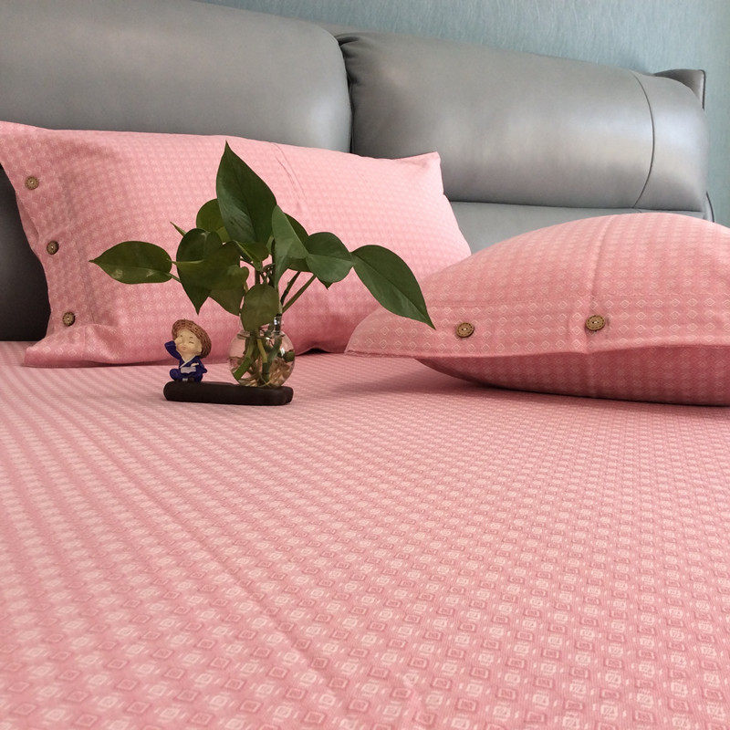 纯棉提花老粗布床单舒适三件套加厚全棉100纯色斜纹秋冬床上精品