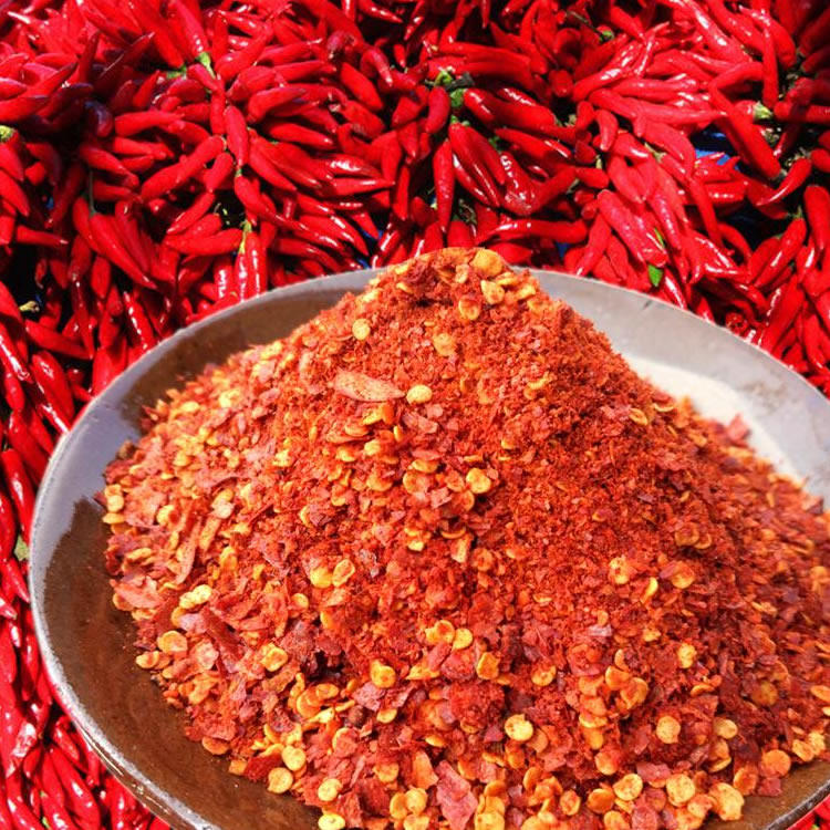 湖南辣椒粉农家手工特产小米烧烤辣椒细海面辣红油椒末中圈半斤装