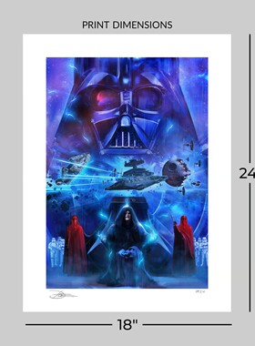 正品ACME星球大战限量艺术画Dark Forces of the Galactic Empire