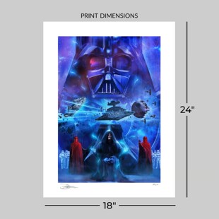 正品ACME星球大战限量艺术画Dark Forces of the Galactic Empire