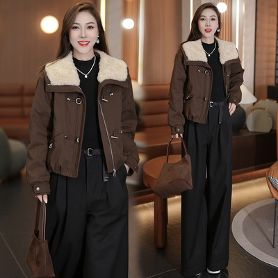 巨好看的夹棉外套女款棉袄