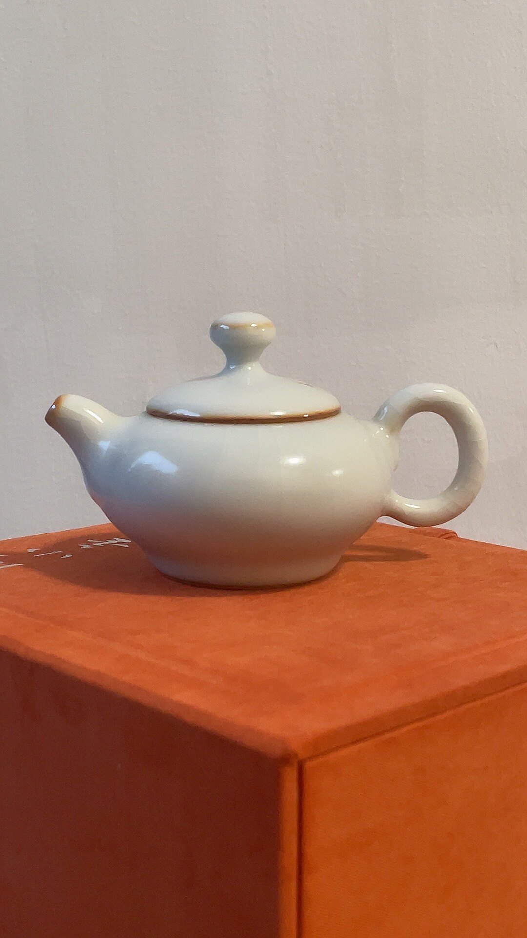 如器汝窑月白小品茶壶谢小金单色釉高温原矿釉陶瓷功夫茶具纯手工