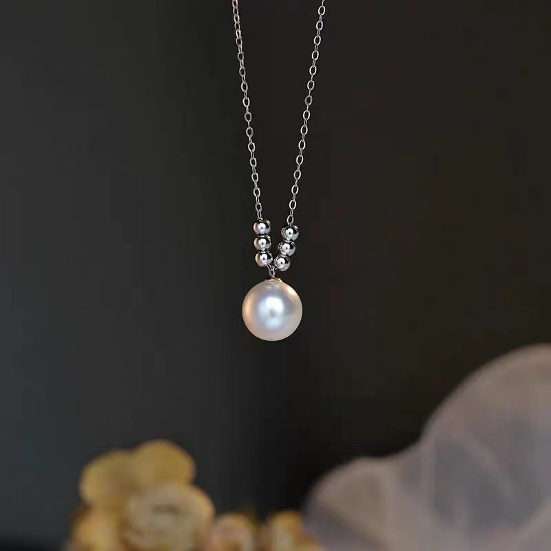 s925纯银转运贝珠珍珠项链女轻奢高级感小众设计优雅气质锁骨链