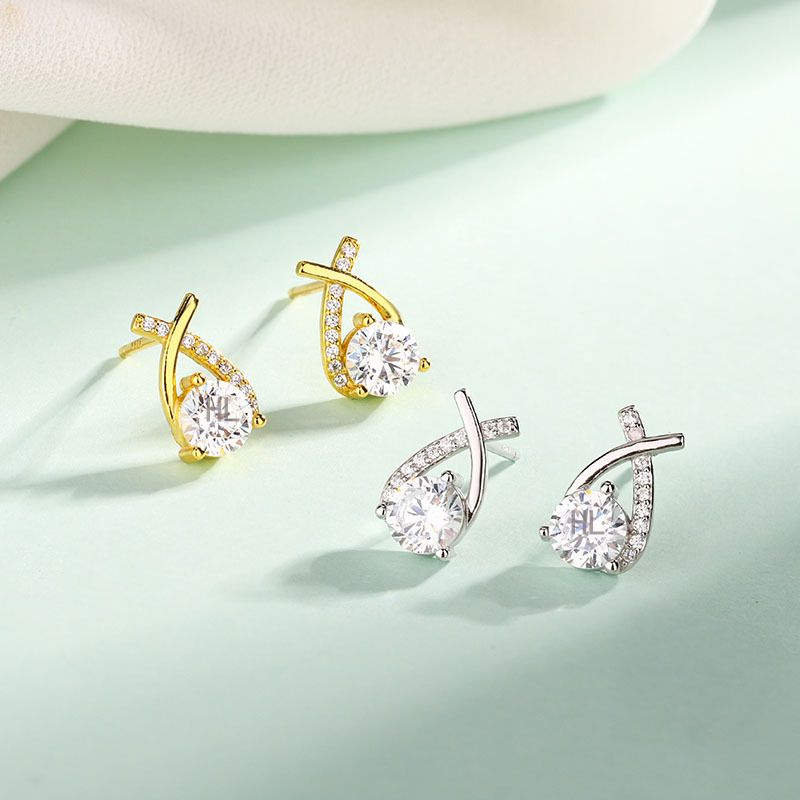 925纯银水滴耳钉女生小众设计耳环夏轻奢高级感耳饰2025新款爆款