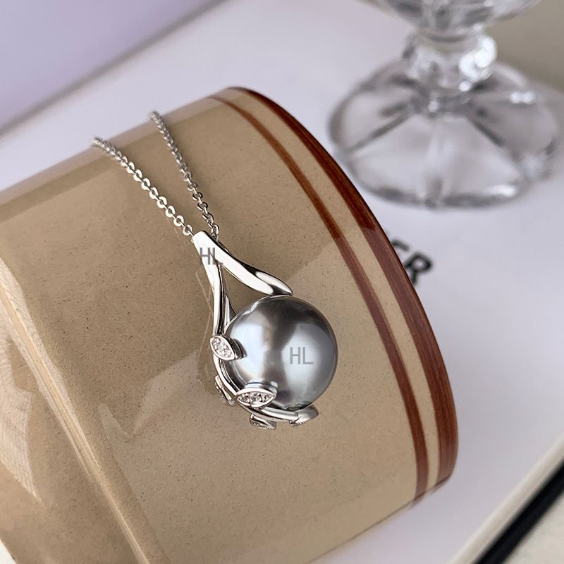 S925纯银复古森系珍珠吊坠绿野仙踪树枝饰品女高级感轻奢小众项链
