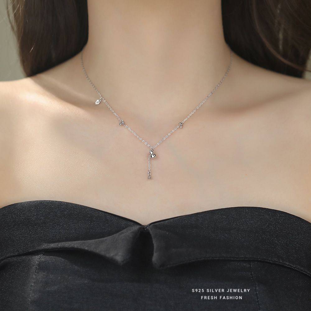 新中式S925纯银转运葫芦项链女小众设计高级感流苏素银锁骨链