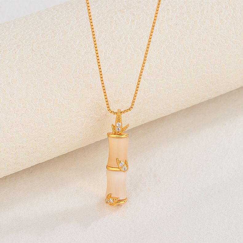 竹节项链女s925银韩版时尚高级感百搭ins风玉髓饰品轻奢风爆款潮