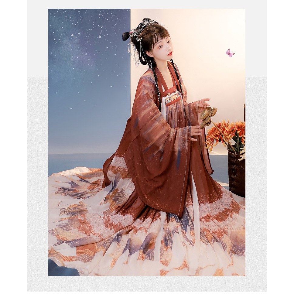 唐制古装出租赁鲛人泪汉服节漫展走秀旅拍写真超仙齐胸舞蹈演出服