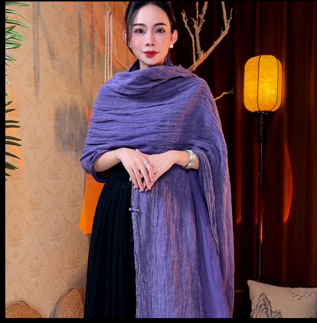 知否亚麻长款披肩围巾新中式,服饰配件/皮带/帽子/围巾,围巾/丝巾/披肩,淘宝优惠券,粉丝福利购,淘宝优惠卷