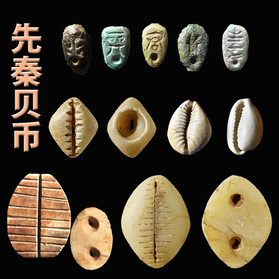 古代先秦夏商周春秋战国 天然海贝币骨贝陶骨贝币真品评级