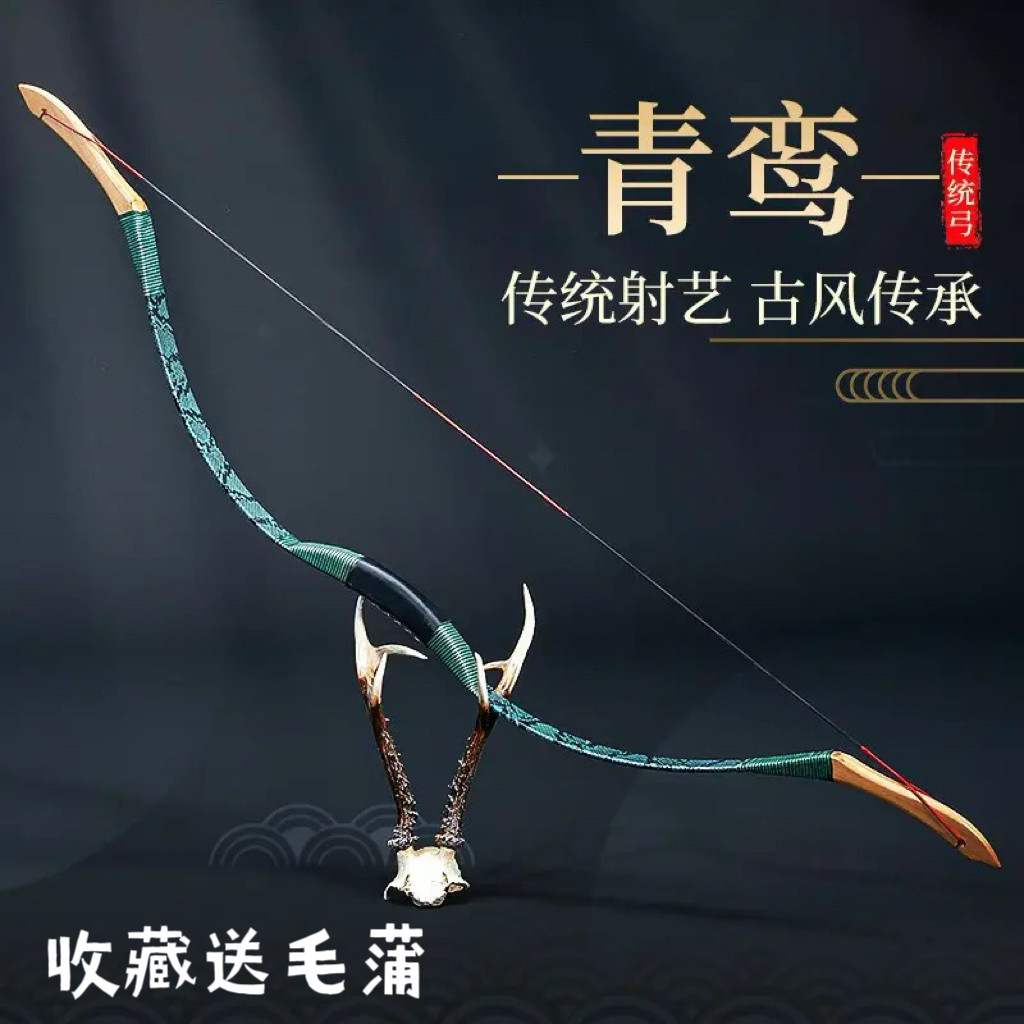 传统弓箭一体小稍弓射鱼户外运动竞技比赛反曲复合美猎直拉弓套装