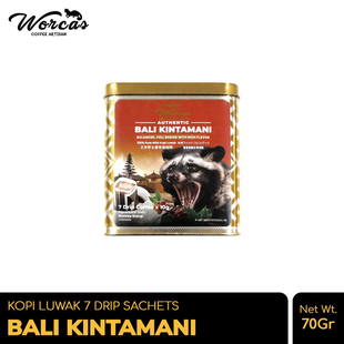 印尼WORCAS猫屎咖啡Kopi Luwak 7 Drip Sachets BALI KINTAMANI