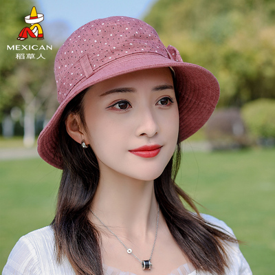 稻草人ins春夏新款洋气时尚帽子