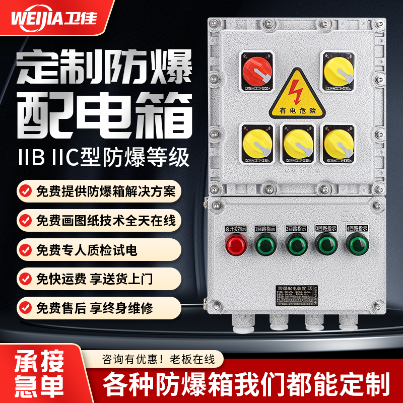 定制防爆配电箱照明控制动力配电插座检修箱不锈钢接线电控开关柜