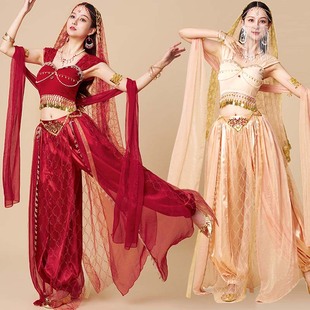肚皮舞敦煌飞天舞蹈服西域公主异域风情印度大漠西域舞姬演出服