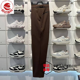 安踏2025冬季款梭织运动长裤薄绒排扣腰部可调休闲裤152617503N