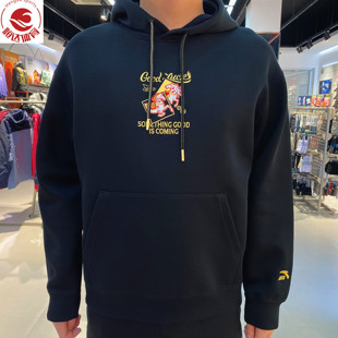 安踏好事发生丨新年款红色连帽卫衣男宽松长袖上衣152618707S