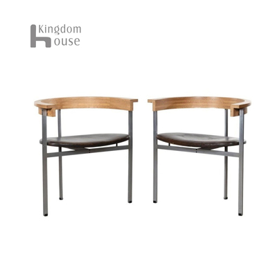 PK11 chair by Poul Kjaerholm设计师餐椅意式不锈钢中古真皮椅
