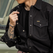 西部衬衫 衬衫 男美式 重磅长袖 红风 复刻铁芯工装 复古14OZ工装 衬衣