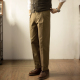 复古高腰休闲裤 廓尔格长裤 双褶修身 红风 直筒西装 裤 那不勒斯西裤