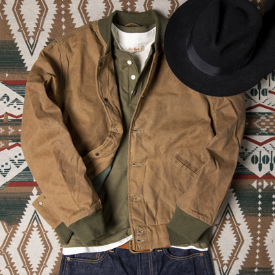 复古油蜡夹克棉衣棒球服外套