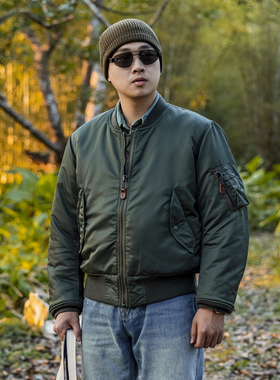 红风 MA1飞行夹克男秋冬空军飞行服男秋冬宽松加厚工装棉服短外套
