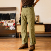 红风 复刻freewheelers HBT中高腰宽松直筒机车休闲裤 井下工装 裤