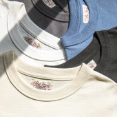 T恤男 长袖 红风 复古32支圆领上衣重磅阿美咔叽日系开春纯棉打底衫