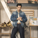 红风 复刻VISVIM101羊羔毛牛仔衣男宽松加厚棉衣夹克水洗牛仔外套