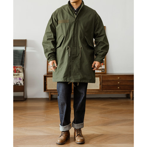 红风美式复古工装风衣M65Parka