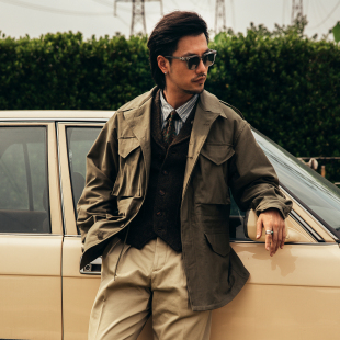 红风 夹克 复古工装 M43外套防风野战风衣美军二战经典