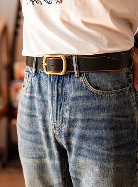 红风 复古705洗水牛仔裤男14oz浅蓝色阿美咔叽中高腰微锥牛仔长裤