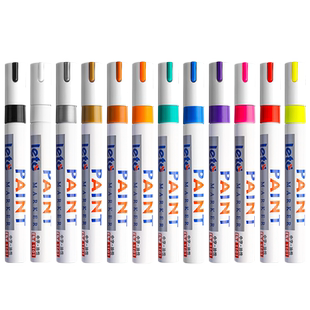 墓石碑文补漆笔防水不掉色油漆笔白色记号笔防油金银色涂鸦笔油性马克笔彩色工业汽车专用速干轮胎补色笔轮毂