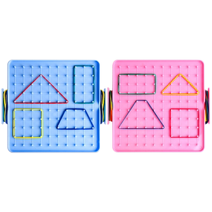 双面钉子板学具一年级小学数学丁字板教具钉板几何图形创意二年级上册学生教学用儿童钉子版勾钉板丁子板皮筋