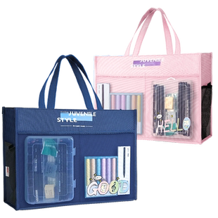 超大号A3美术袋8开8k文件袋手提拎书袋防水拉链式儿童补习袋大容量帆布小学生画画马克笔美术工具收纳包资料