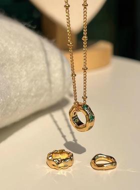 欧美小众设计金属耳圈