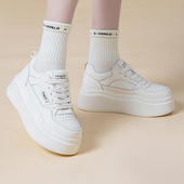 女鞋 41—43脚宽肥百搭新款 小白鞋 春秋真皮大码 轻便厚底运动潮板鞋