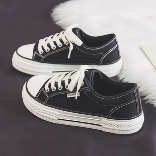 环球厚底加绒帆布鞋女2025秋冬新款休闲芒果头棉鞋运动ins潮板鞋