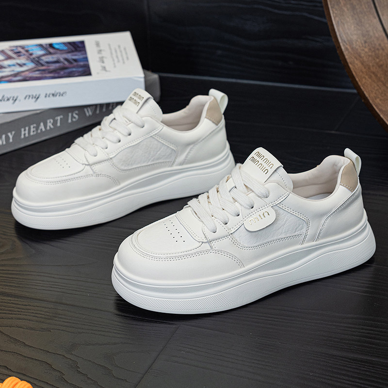 大码女鞋41-43真皮小白鞋百搭软底不累脚2025新款透气休闲潮板鞋,女鞋,休闲板鞋,淘宝优惠券,粉丝福利购,淘宝优惠卷