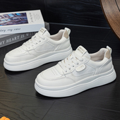 透气休闲潮板鞋 大码 43真皮小白鞋 百搭软底不累脚2025新款 女鞋