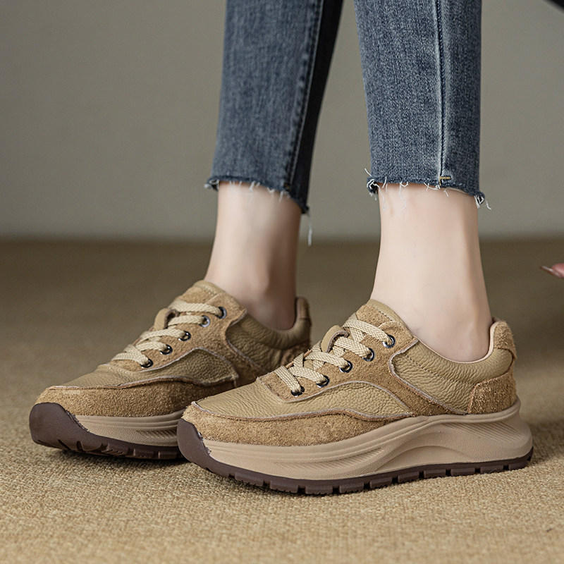 真皮阿甘鞋厚底复古老爹鞋百搭软底休闲运动鞋大码女鞋41-43棉鞋,女鞋,时尚休闲鞋,淘宝优惠券,粉丝福利购,淘宝优惠卷