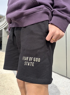 ESSENTLAIS FOGESS2025短裤男夏季美式字母百搭5分裤高街休闲裤子