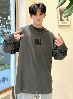 三条杠ESSENTLAIS FOGESS2025长袖t恤男女简约高街美式打底衫上衣