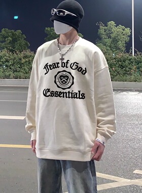 ESSENTLAIS FOGESS2025圆领卫衣男女美式潮牌哥特风高街百搭秋冬