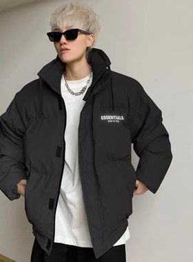 反光ESSENTLAIS FOGESS2025冬季羽绒棉服男高街美式外套加厚棉衣