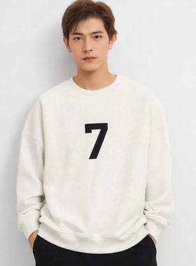 ESSENTLAIS FOGESS2025卫衣男女圆领秋冬纯棉美式高街嘻哈植绒7字