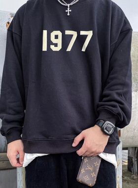 ESSENTLAIS FOGESS2025卫衣圆领男女1977长袖美式高街纯棉秋冬款