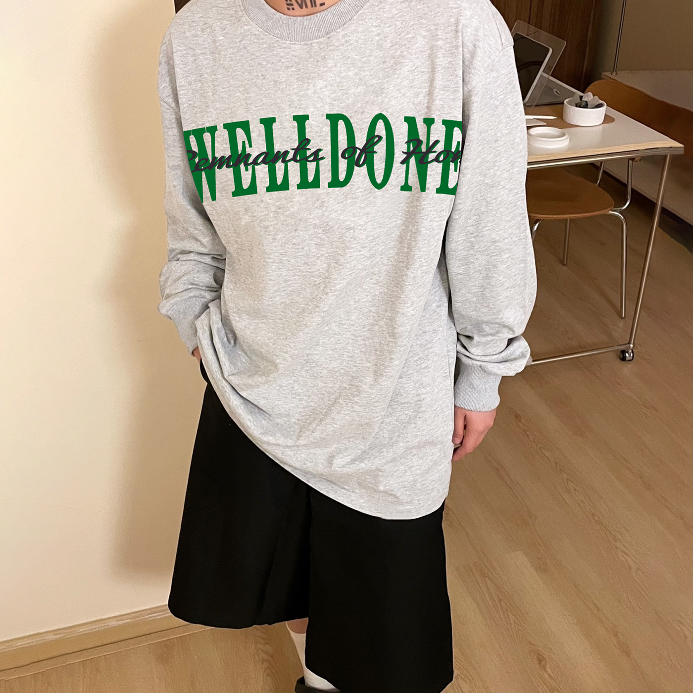 welldone长短袖男女限定字母T恤