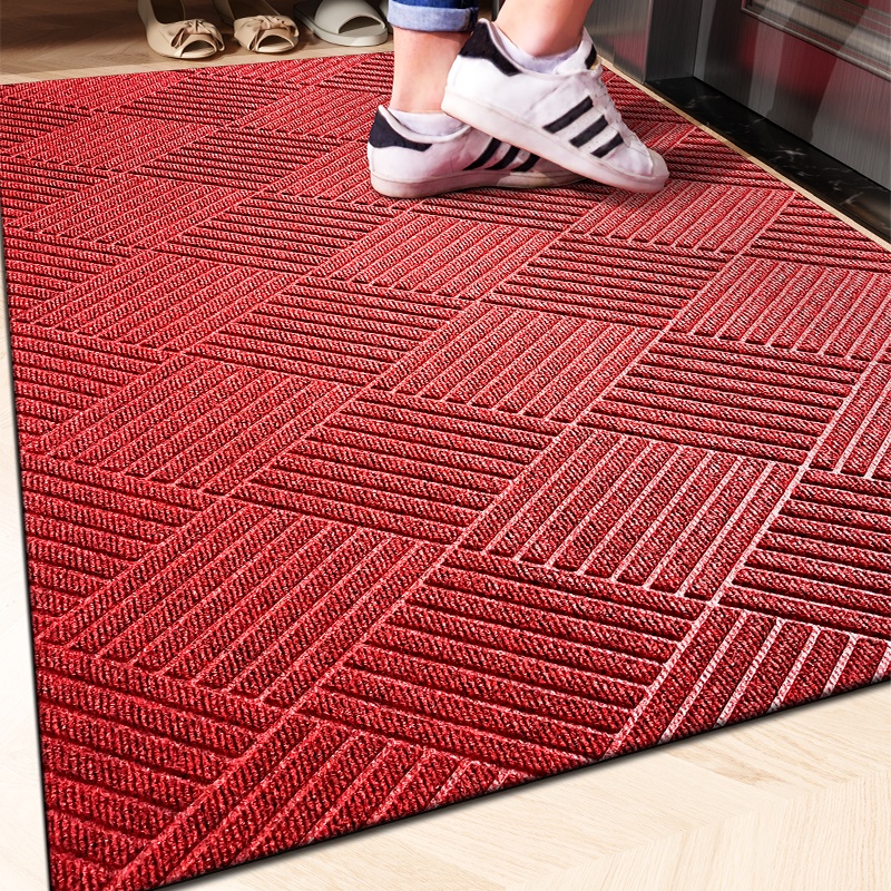 红色入户门地毯玄关进门耐脏地垫