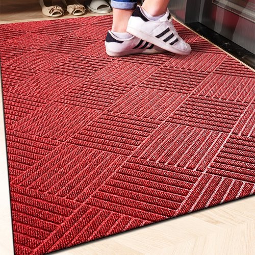 红色入户门地毯玄关进门耐脏地垫